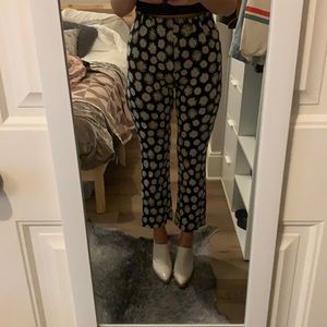 Free People Knit cropped flare daisy pants